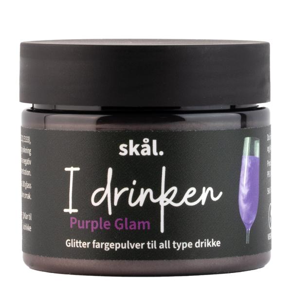 Skål I drinken fargepulver glitter purple glam