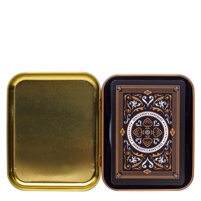 Gentlemen-s Hardware Kortstokk vannfast med etui Øl svart