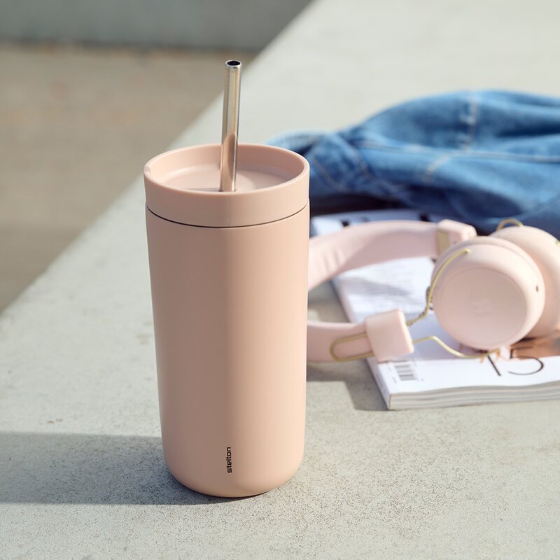 Stelton To Go Sip termokopp med sugerør 40 cl heather