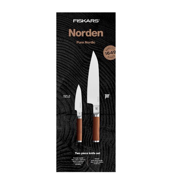 Fiskars Norden knivsett (kokkekniv & grønnsakskniv)