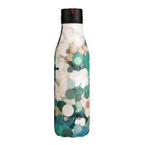 Les Artistes Bottle Up Design termoflaske 0,5L turkis/hvit pixel