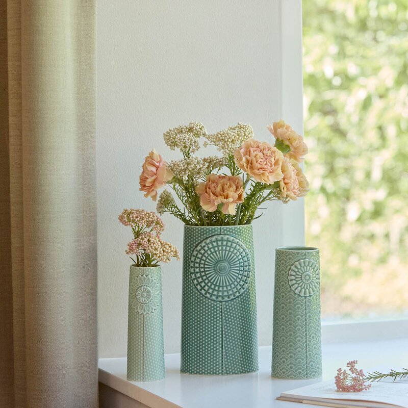 Dottir Pipanella dot vase oval 22,5 cm spruce