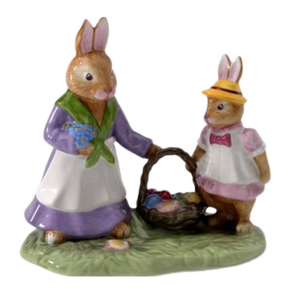 Villeroy & Boch Bunny Tales Flower Meadow figur 12,9x8,5 cm hvit