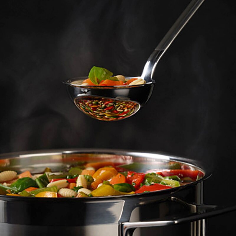 Rösle Øse med hellekant 34,5 cm rustfritt stål