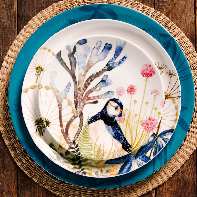 Magnor Florytale tallerken 21 cm 4 stk Puffin
