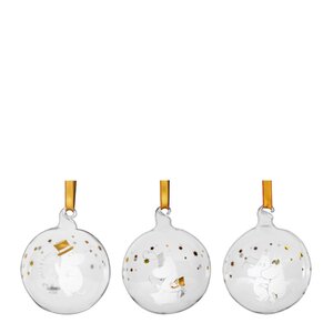 Muurla Mummi julekuler 7 cm 3 stk sparkling stars