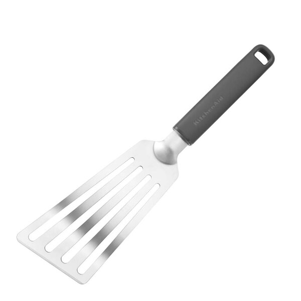 KitchenAid Classic stekespade perforert 32 cm charcoal grey