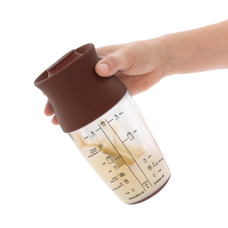 Lékué Shaker for pannekakerøre brun/klar