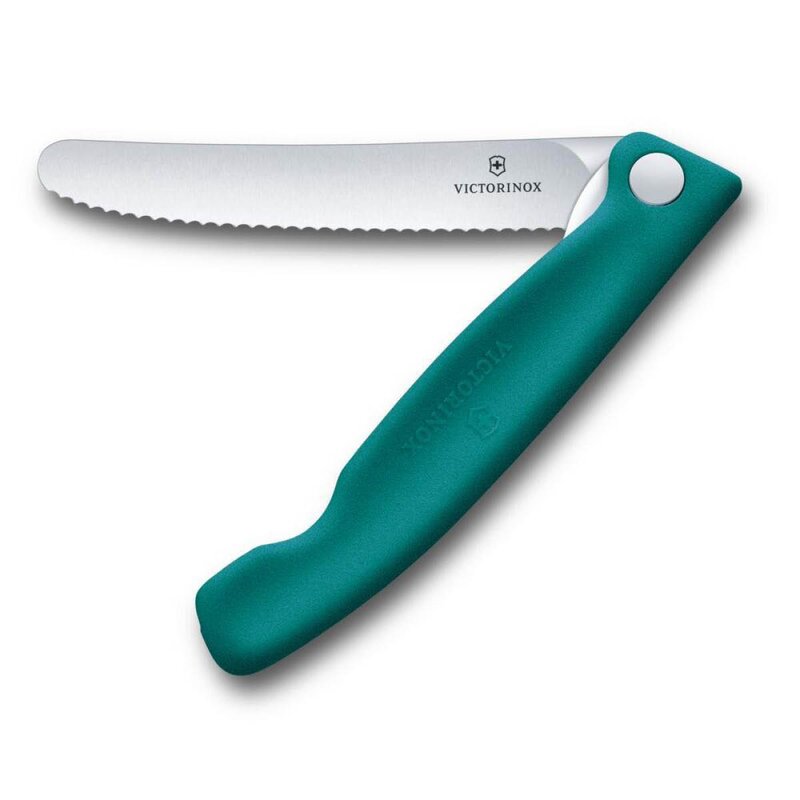 Victorinox Swiss Classic piknikkniv 11 cm bølget blad grønn