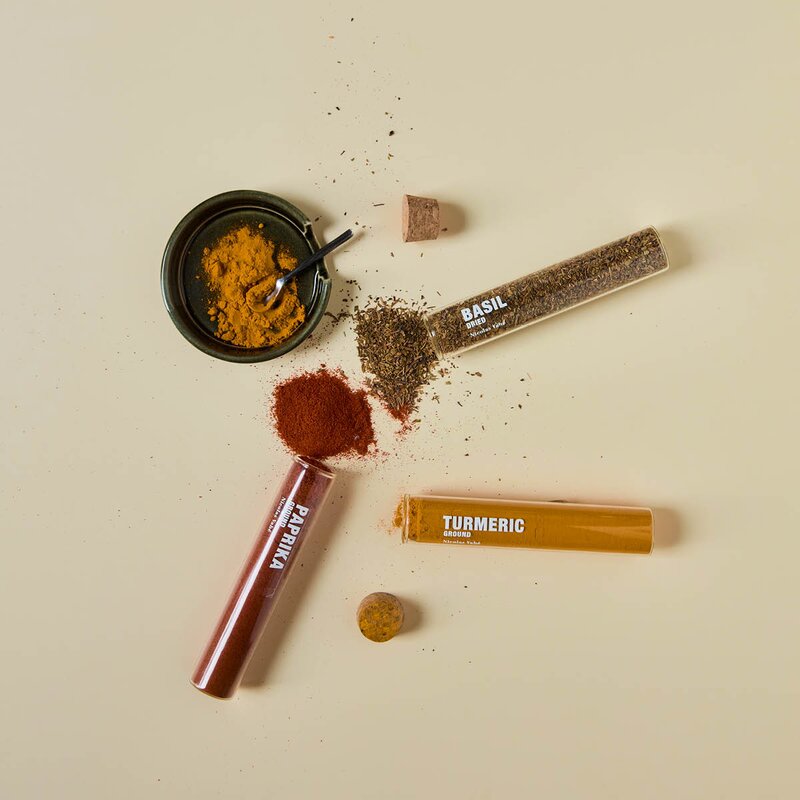 Nicolas Vahé Kryddersett 11g basilikum, paprikachili, gurkemeie