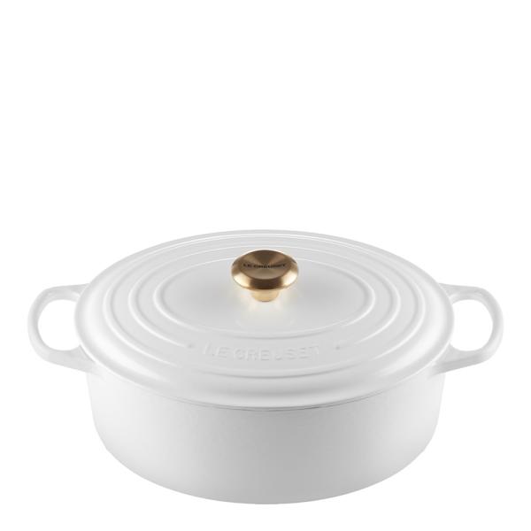 Le Creuset Signature oval støpejernsgryte 31 cm 6,3L white