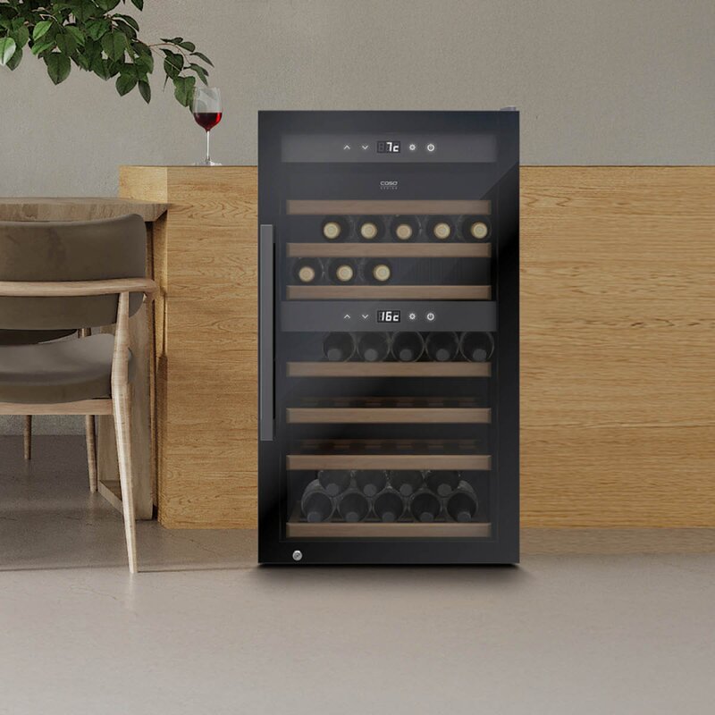 Caso WineExclusive vinskap 66 flasker svart