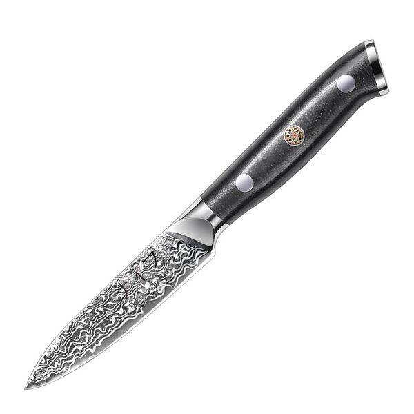 Damaskus by Haws Skrellekniv 20 cm svart