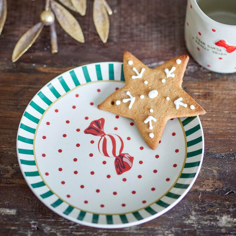 Bloomingville Yule tallerken 23 cm julemotiv multi