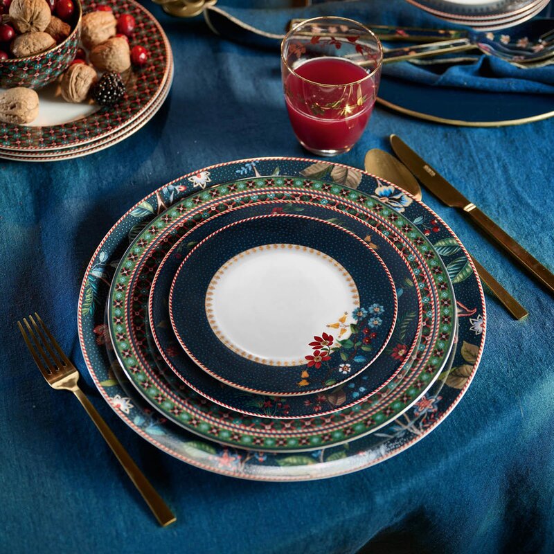 Pip Studio Berry Blues tallerken 17 cm blå