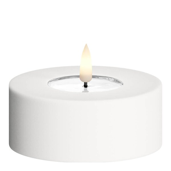 DeluxeHomeart LED telys utendørs 9x3,8 cm hvit