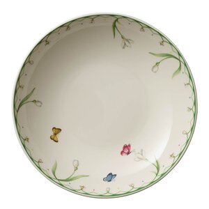 Villeroy & Boch Colourful Spring flat skål 24 cm hvit/grønn