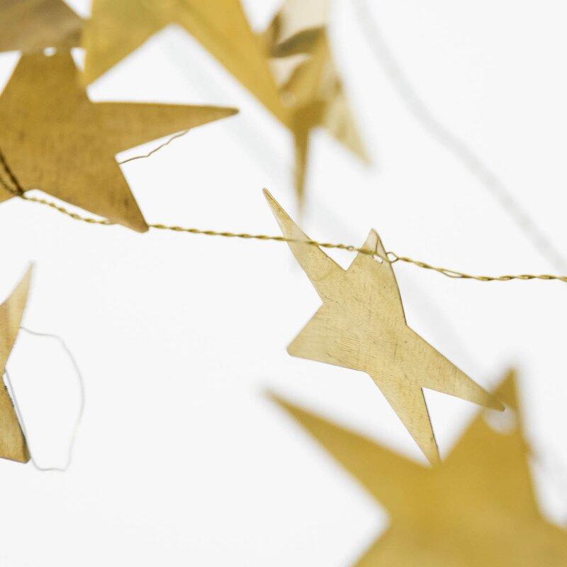 House Doctor Stars girlander 150 cm antikk messing