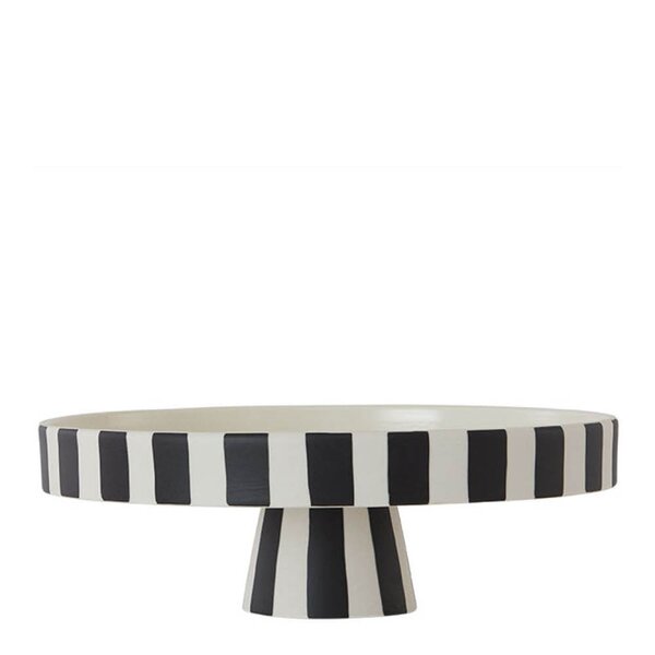 OYOY Toppu brett 27x27 cm hvit/svart