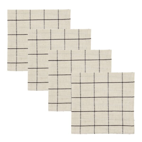 House Doctor Join servietter 40x40 cm 4 stk svart/off-white