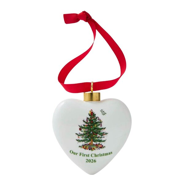 Spode Christmas Tree juletrepynt Puffed Heart 2026