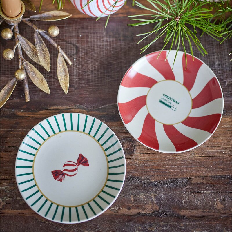 Bloomingville Yule tallerken 12,5 cm 2 stk julemotiv