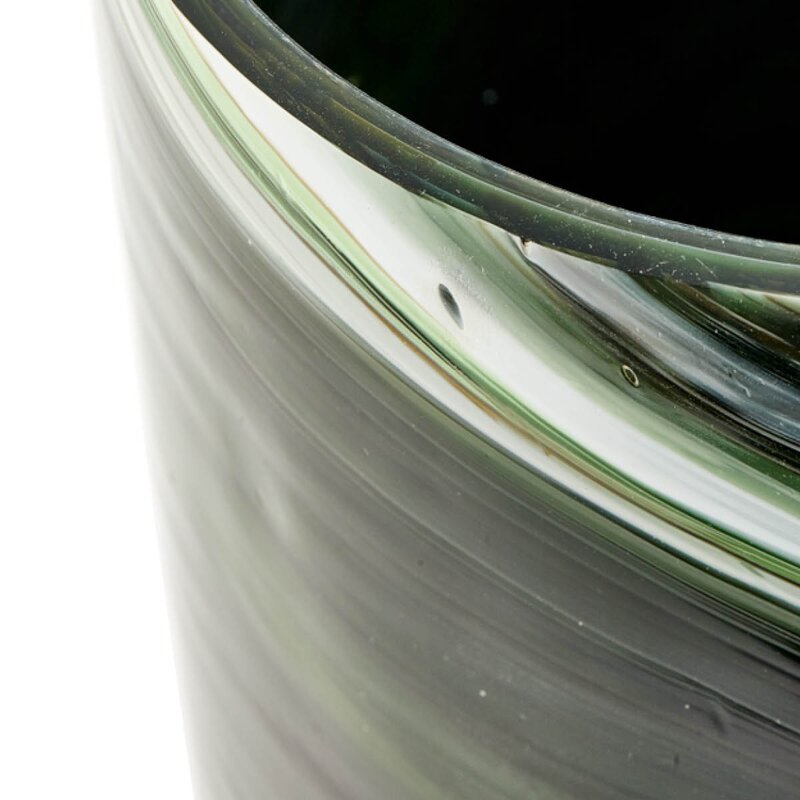 Pols Potten Marbled vase i marmorert glass M 30 cm mørkegrønn