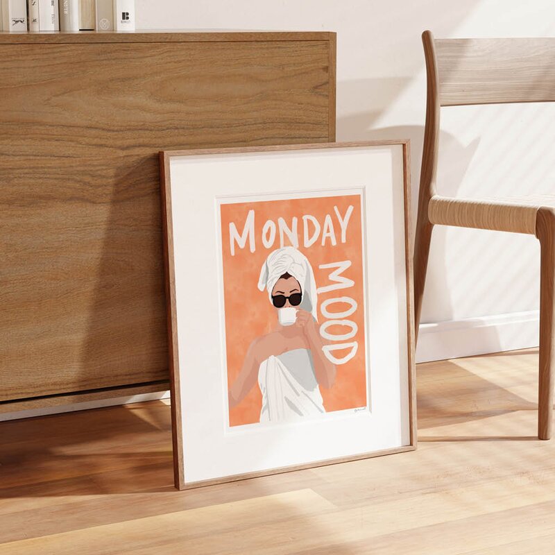 Poster & Frame ByKammille poster 30x40 cm monday mood