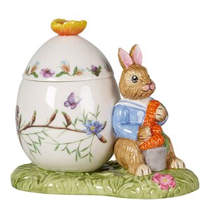 Villeroy & Boch Bunny Tales Max påskeegg rund krukke 11x7 cm 9 cl grønn/oransje