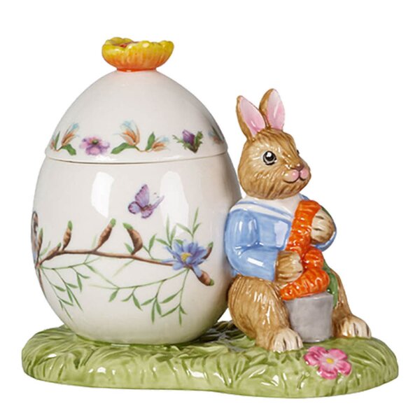 Villeroy & Boch - Bunny Tales Max påskeegg rund krukke 11x7 cm 9 cl grønn/oransje