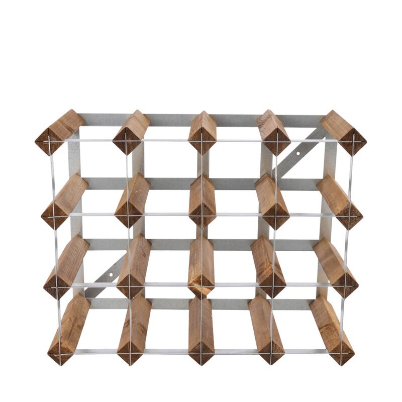 The Swedish Wine Rack Factory Vinstativ 16 flasker montert lys eik