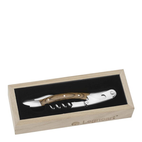 Legnoart Roero vinåpner 15 cm stål/tre