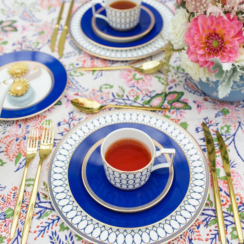 Wedgwood Renaissance Gold tekopp & asjett