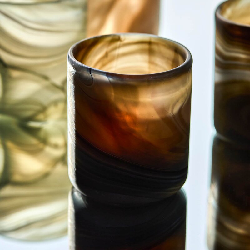 House Doctor Kae telyseholder 8x7 cm brun