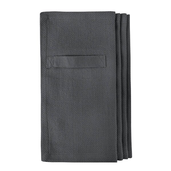 The Organic Company Serviett i bomull 20x20 cm 4 stk mørkegrå