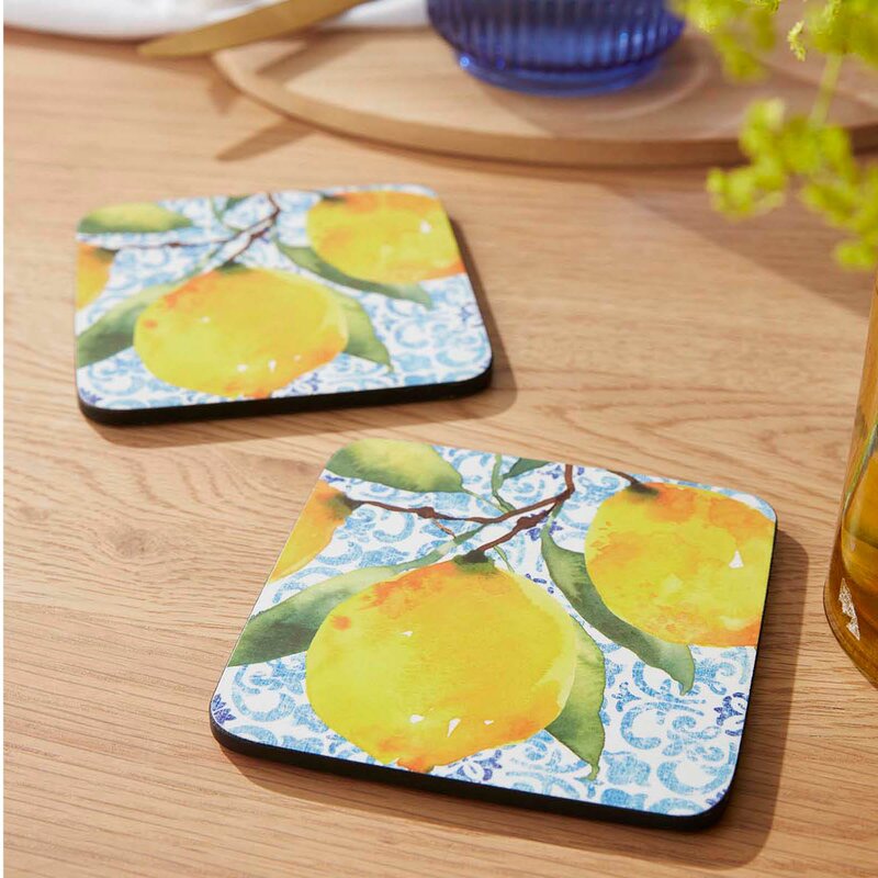 Pimpernel Amalfi glassbrikker 10,5 cm 6 stk lemons