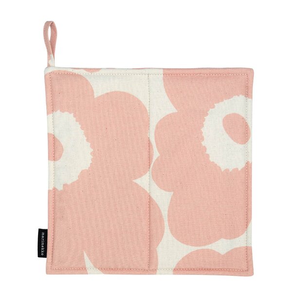 Marimekko Pieni Unikko gryteklut 22x22 cm bomull/fersken