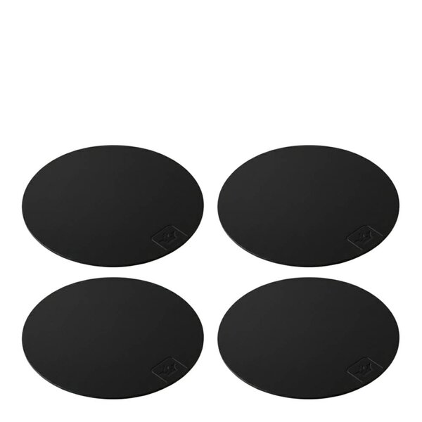 Nordan Home Glassbrikke i skinn 12,5 cm 4 stk svart