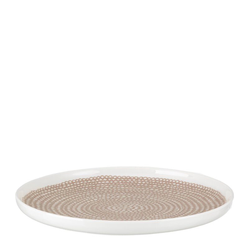 Marimekko Siirtolapuutarha tallerken 25 cm hvit/beige