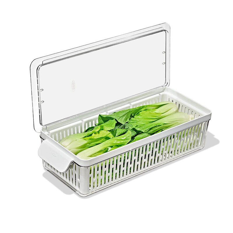 Oxo Oppbeveringsboks til kjøleskap 37x9,5 cm klar/hvit
