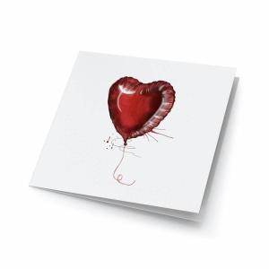 Emmeselle Store kunstkort hjerteballong
