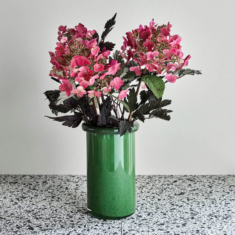 House Doctor Burk vase i glass 23 cm grønn