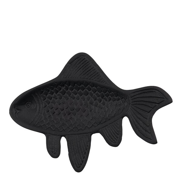 House Doctor Veggkunst Fish 19,5x14,5 cm svart