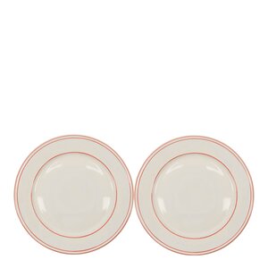 Nicolas Vahé Bistro middagstallerken 27 cm 2 stk rød/hvit