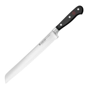 Wüsthof Classic brødkniv 23 cm dobbelttannet svart