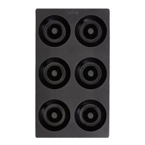 Lékué Silikonform for donuts 6 hull svart