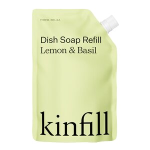 Kinfill Refill oppvaskmiddel 500 ml lemon & basil