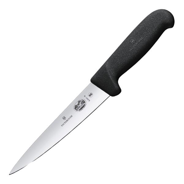 Victorinox Fibrox utbeiningskniv stiv 18 cm svart