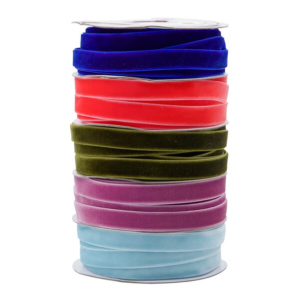 House Doctor Velvet bånd 5 stk blå korall