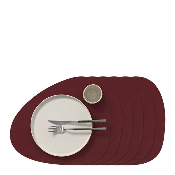 LIND DNA Nupo Curve bordbrikke 37x44 cm 6 stk Burgundy